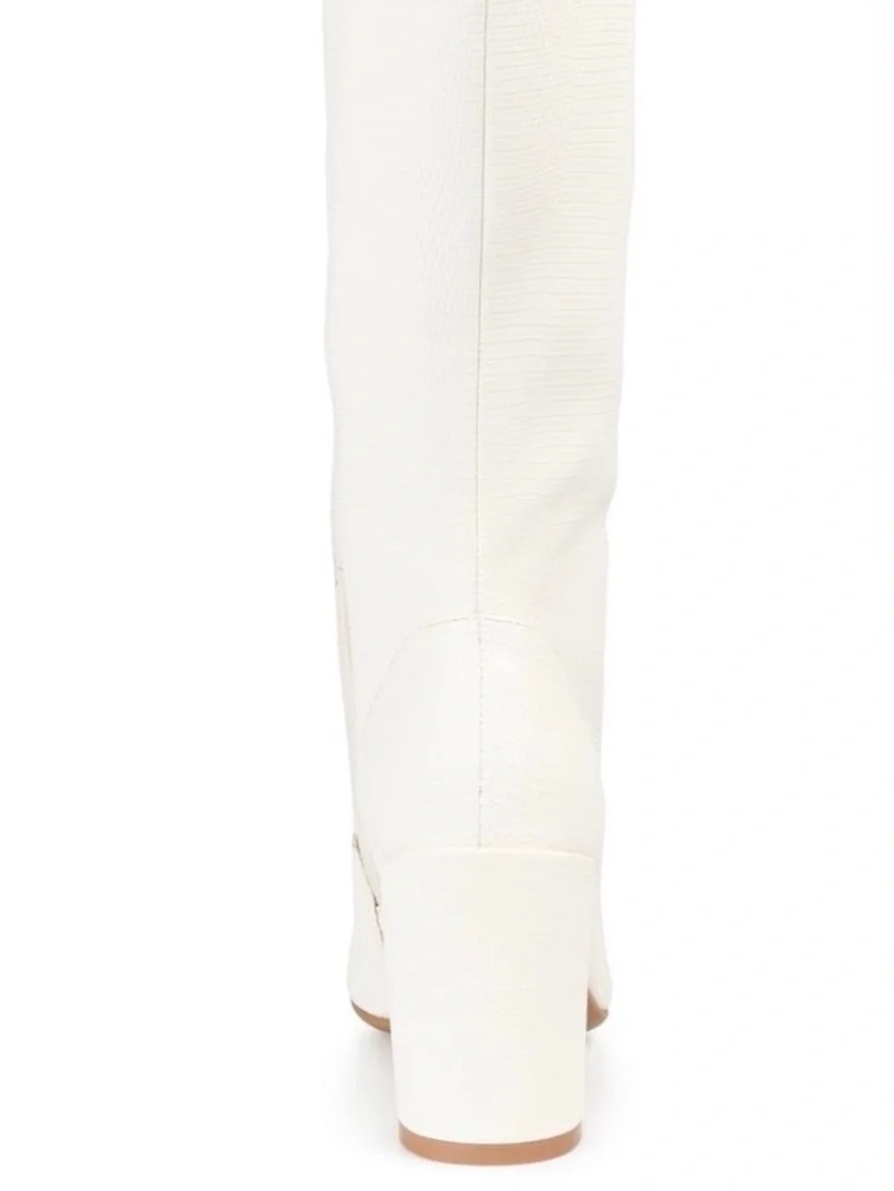 BRAND NEW Journee Collection Tavia Block Heel Knee High Boots White Size 10